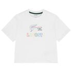 Girls White Logo T-Shirt, 1, hi-res