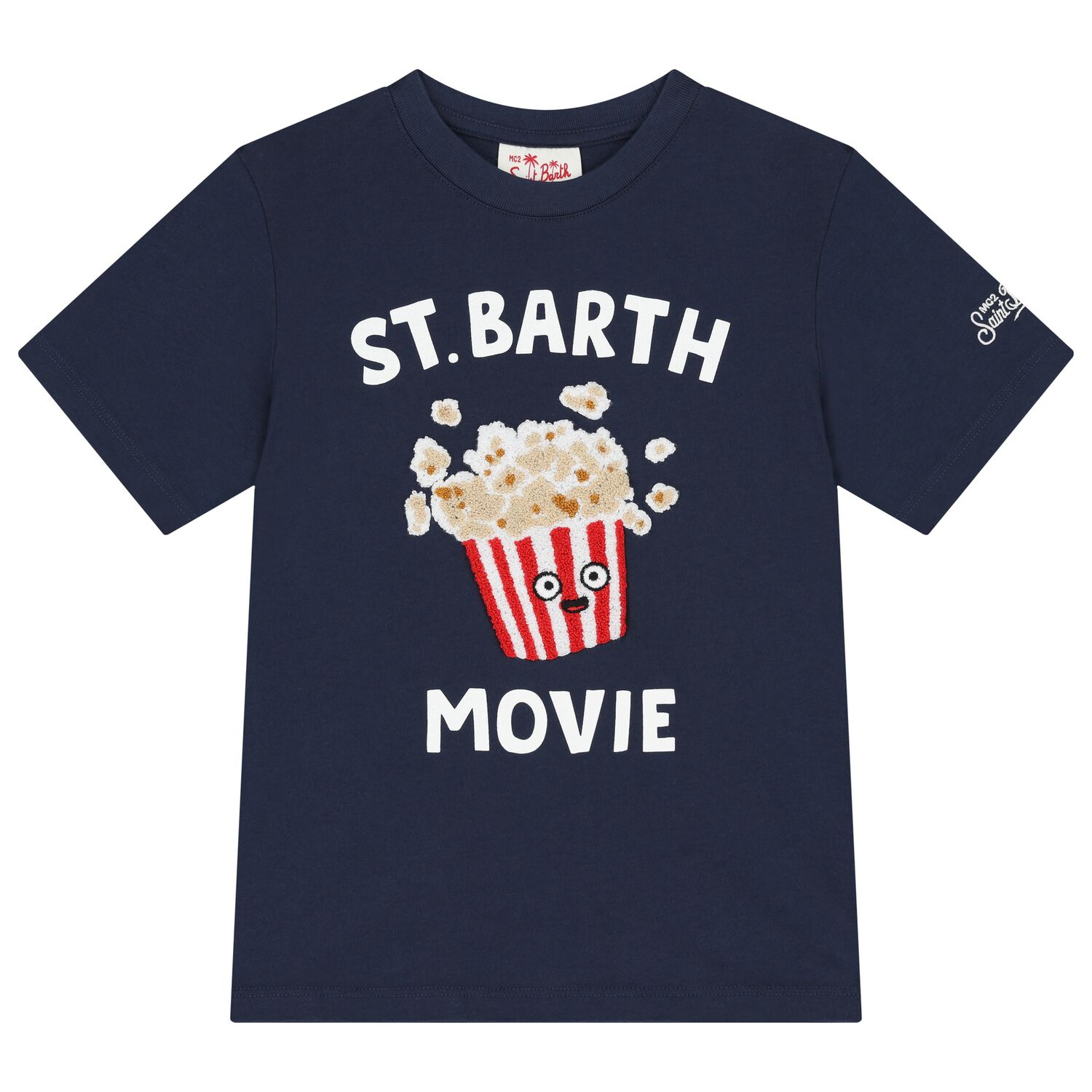 Boys Navy Blue Popcorn T-Shirt, 1, hi-res