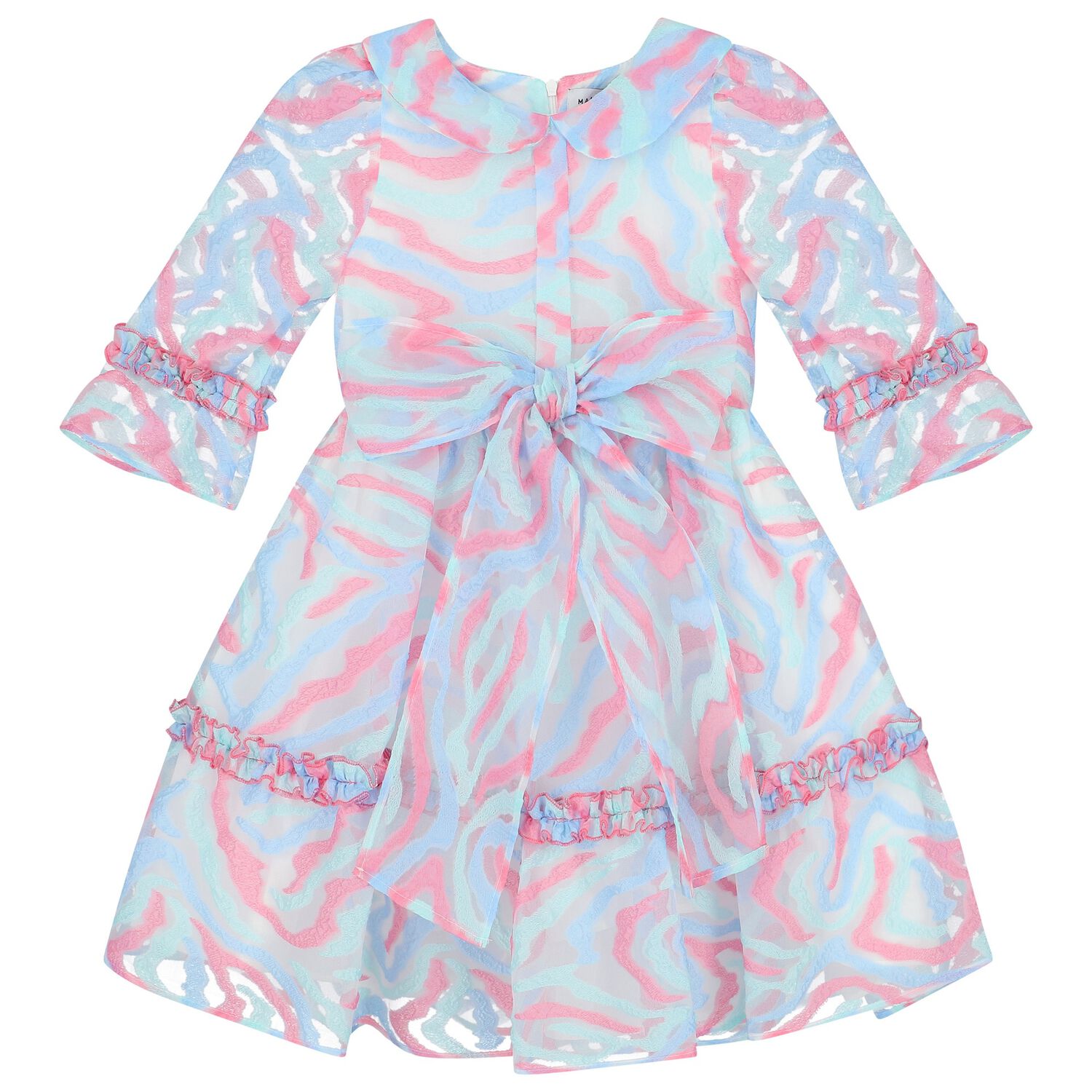 Girls Blue & Pink Dress, 1, hi-res