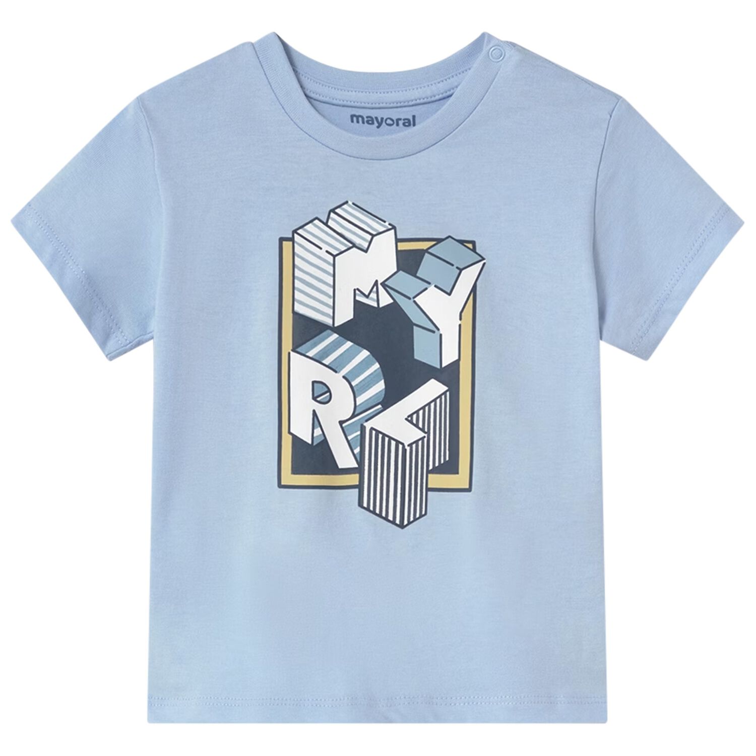 Younger Boys Blue Logo T-Shirt, 1, hi-res