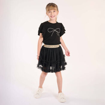 Girls Black Tulle Skirt