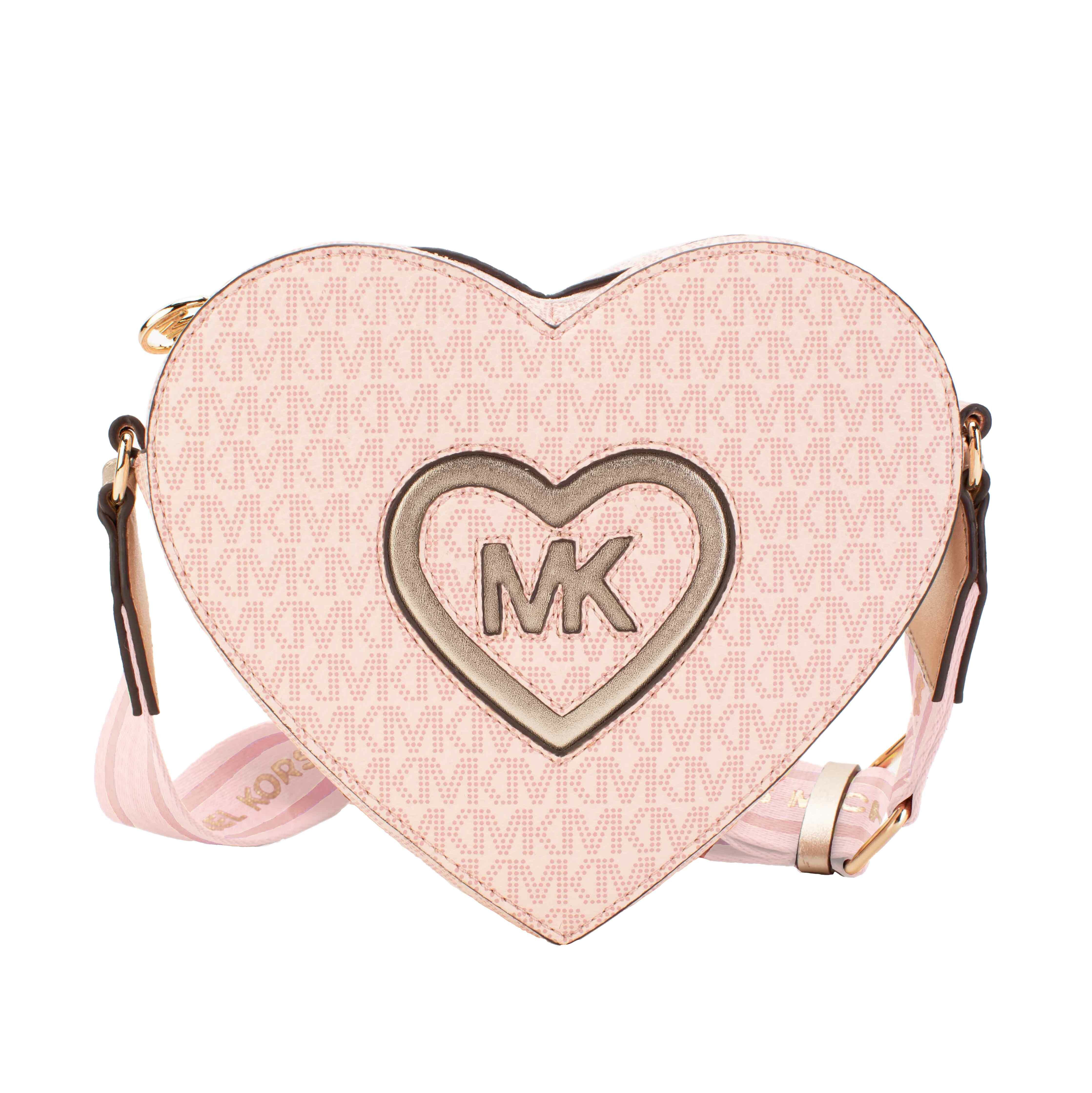 MICHAEL KORS Girls Pink Logo Heart Handbag Junior Couture UK