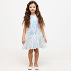 Girls Silver Embellished Sequin Dress, 2, hi-res