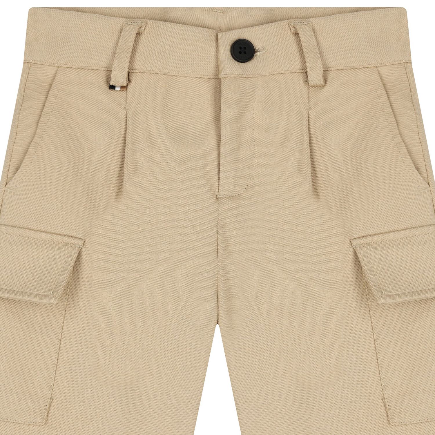 Boys Beige Logo Shorts, 1, hi-res