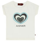 Girls Ivory Logo T-Shirt, 1, hi-res