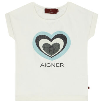 Girls Ivory Logo T-Shirt