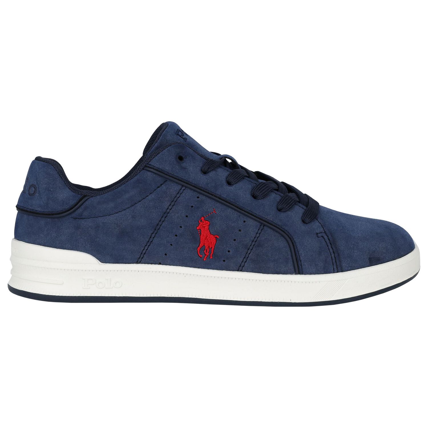Boys Navy Blue Logo Trainers, 1, hi-res