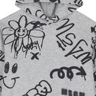 Boys Grey Logo Hooded Top, 1, hi-res