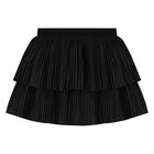 Girls Black Pleated Skirt, 1, hi-res