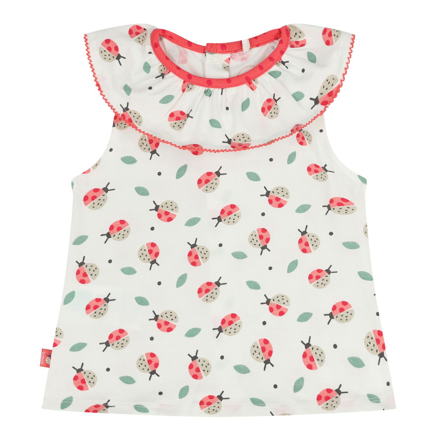 Baby Girls Ivory & Red Ladybug Shorts Set, 1, hi-res