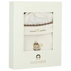 Ivory Teddy Bear Logo Babygrow Set, 1, hi-res