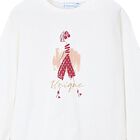 Girls White Long Sleeve Top, 2, hi-res