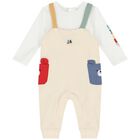 Baby Boys Ivory Romper, 1, hi-res