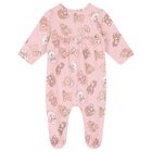 Baby Girls Pink Teddy Bear Babygrows ( 2-Pack ), 2, hi-res