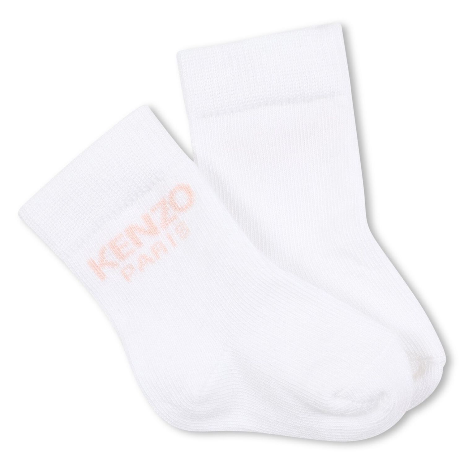 Baby Girls White & Pink Logo Socks ( 2-Pack ), 1, hi-res image number null