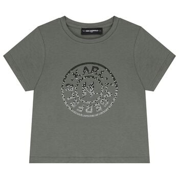 Girls Green Logo T-Shirt