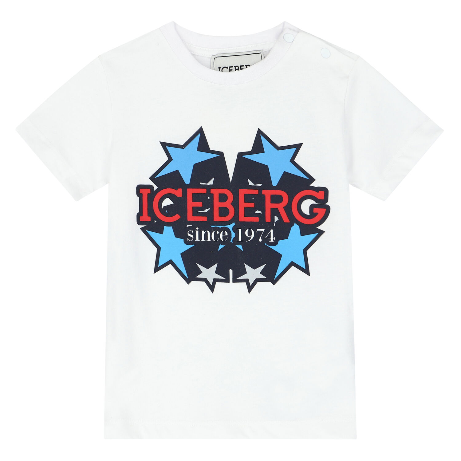 Younger Boys White Logo T-Shirt, 1, hi-res