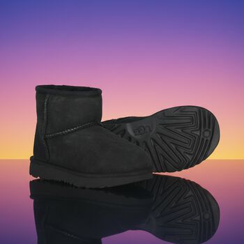 Black Classic Mini II Suede Boots