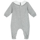 Grey Teddy Bear Logo Babygrow, 3, hi-res