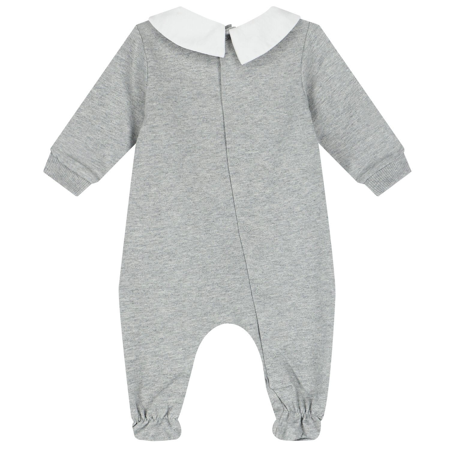 Grey Teddy Bear Logo Babygrow, 3, hi-res
