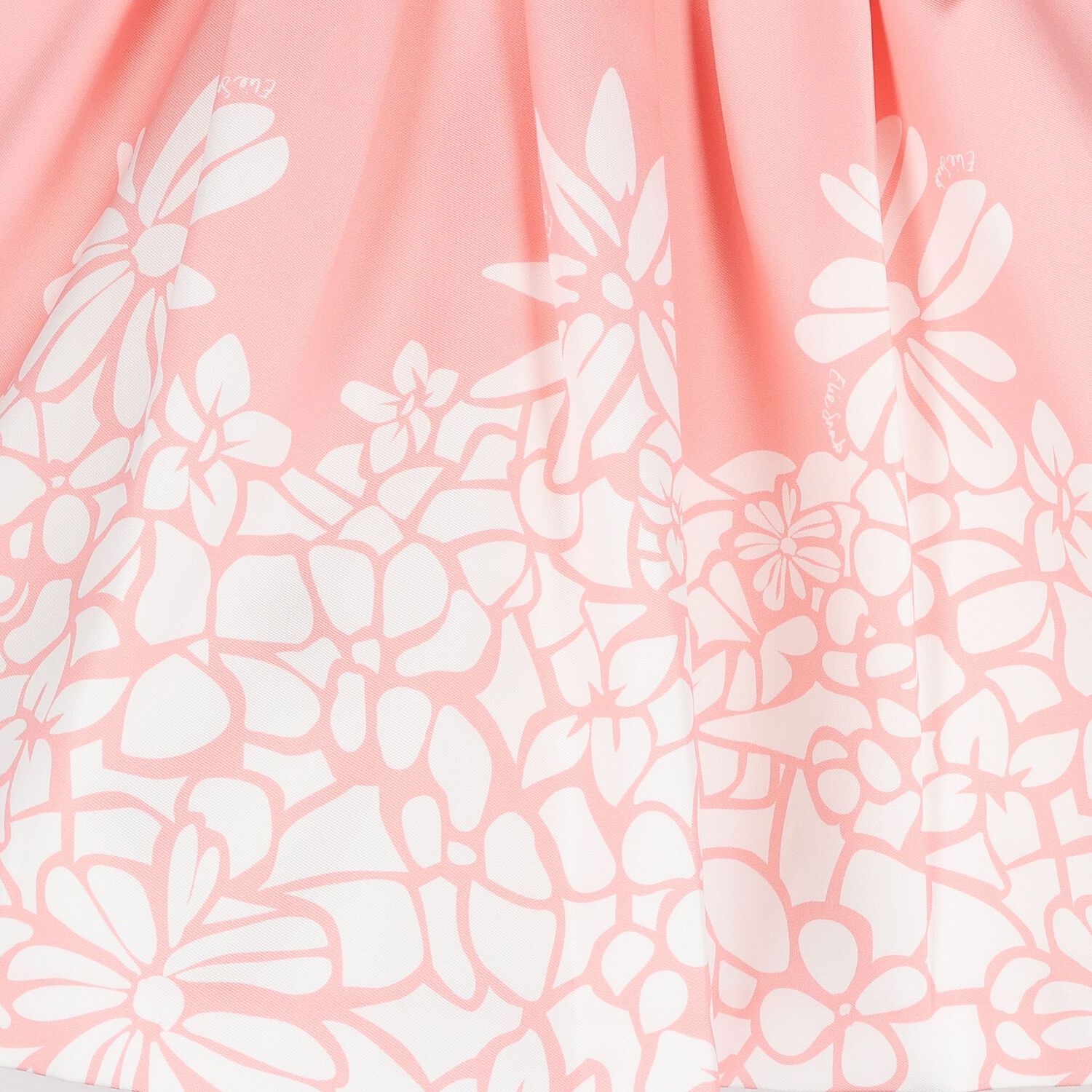 Girls Pink Mikado Floral Dress, 2, hi-res
