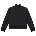 Girls Black Logo Zip Up Top, 1, hi-res