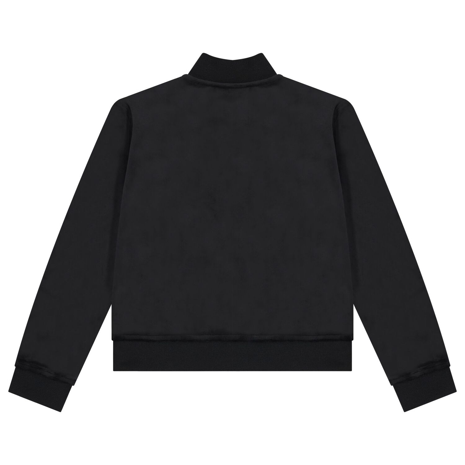 Girls Black Logo Zip Up Top, 1, hi-res image number null