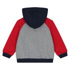 Younger Boys Red, Grey & Navy Blue Tracksuit Set, 2, hi-res