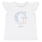 Baby Girls White & Pink Chiffon Skirt Set, 1, hi-res