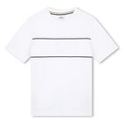 Boys White Logo T-Shirt, 1, hi-res