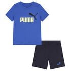 Boys Blue & Navy Blue Logo Shorts Set, 2, hi-res