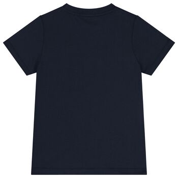 Boys Navy Blue Logo T-Shirt