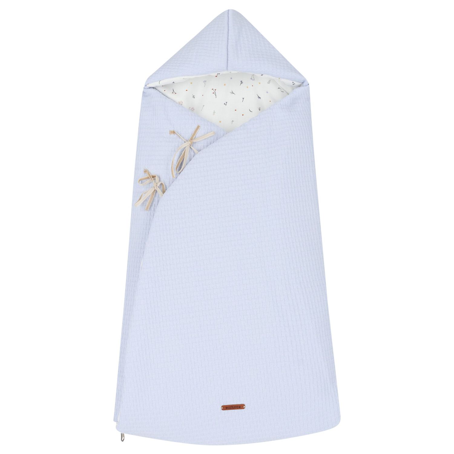 Ivory & Blue Hooded Reversible Nest, 2, hi-res
