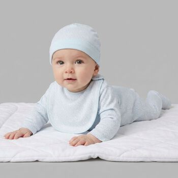 Baby Boys Blue Logo Babygrow Set