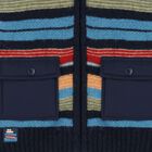 Boys Multi-Coloured Striped Jacket, 1, hi-res