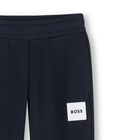 Boys Navy Blue Logo Joggers, 3, hi-res