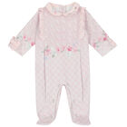 Baby Girls Pink Ruffled Babygrow, 1, hi-res