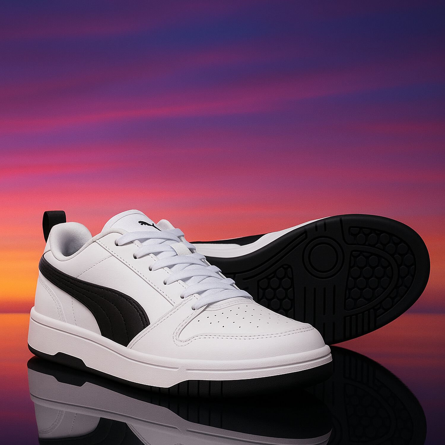 Boys White Rebound Trainers, 1, hi-res