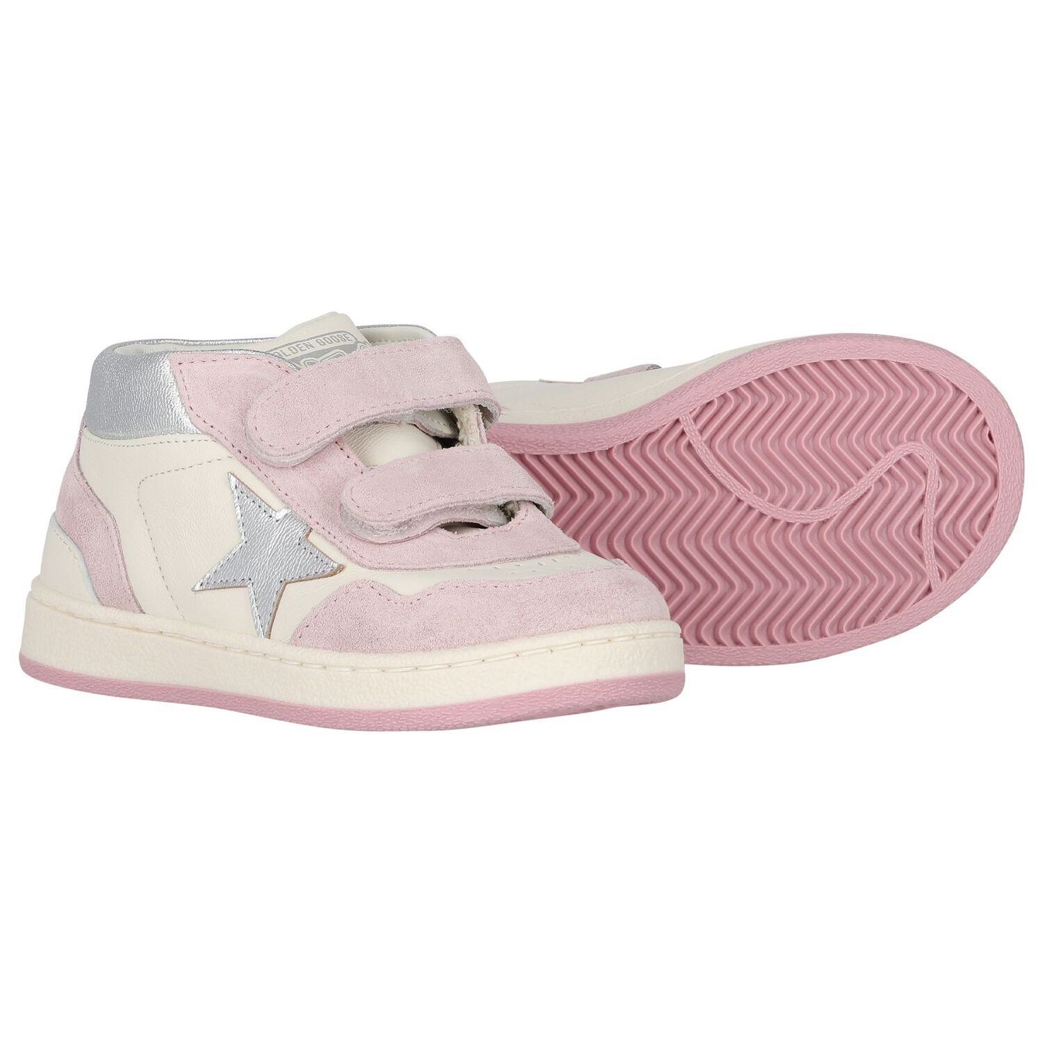 Younger Girls Pink & Ivory Trainers, 1, hi-res image number null