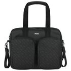 Black Logo Baby Changing Bag, 1, hi-res