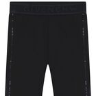 Girls Black Logo Leggings, 1, hi-res