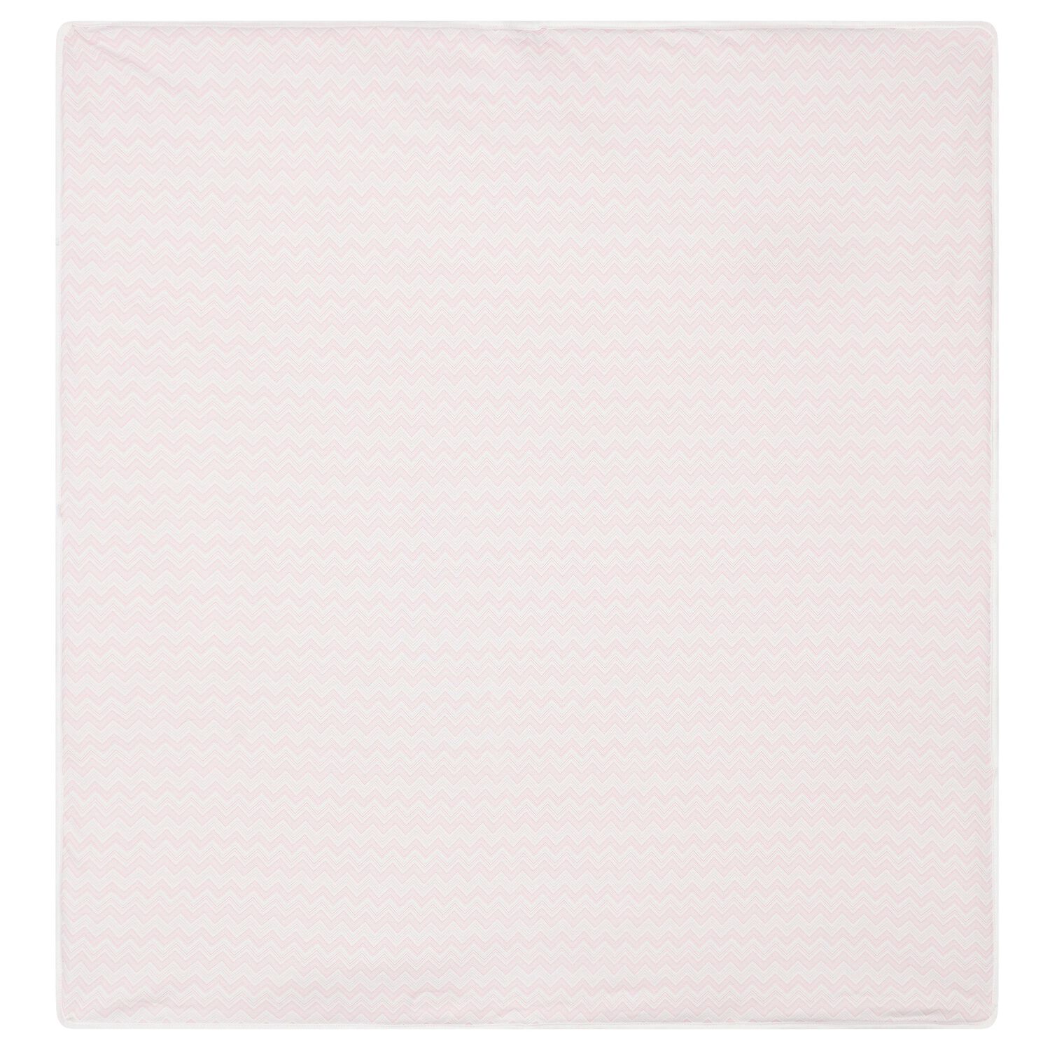 Baby Girls Pink & White Zig Zag Logo Blanket, 1, hi-res