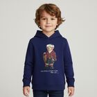 Boys Blue Polo Bear Logo Hooded Top, 1, hi-res