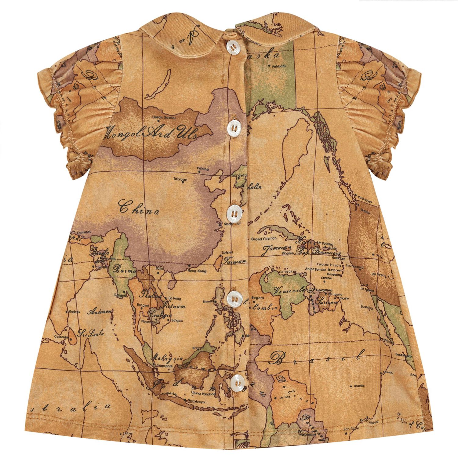 Baby Girls White & Beige Geo Map Gift Set, 2, hi-res