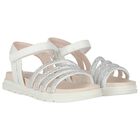 Girls Silver Sandals, 2, hi-res