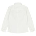 Boys White Logo Shirt, 1, hi-res