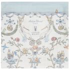 Baby Boys White & Blue Toile de Jouy Carré Swaddle & Bib Gift Set, 1, hi-res