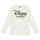 Ivory Disney Logo Long Sleeve Top, 1, hi-res