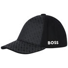 Boys Black Logo Cap, 1, hi-res