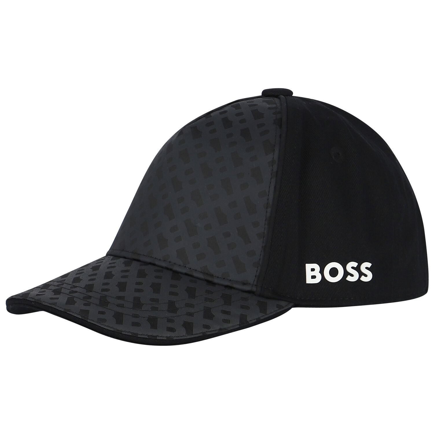 Boys Black Logo Cap, 1, hi-res